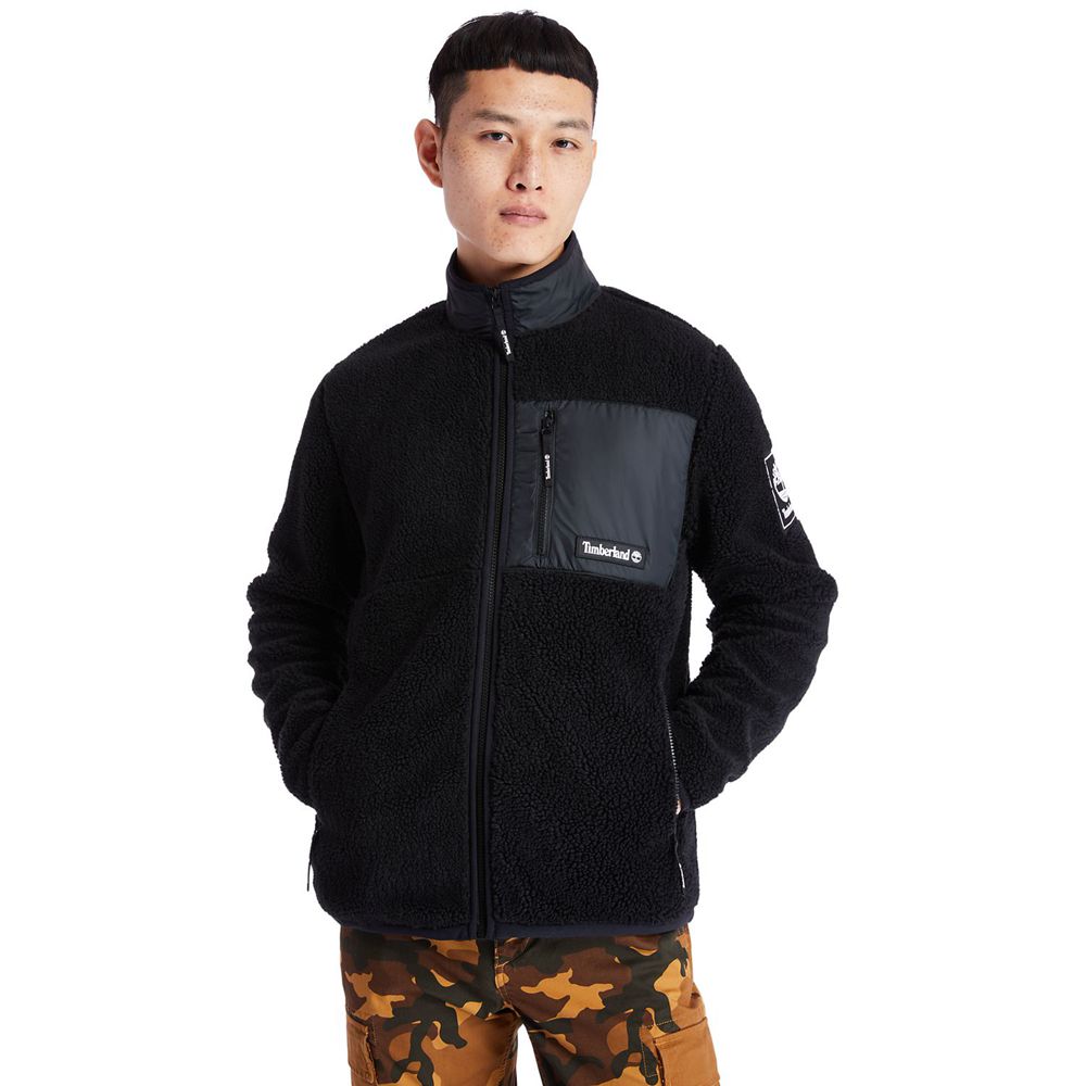 Chaquetas Timberland Hombre Colorborck Recycled Fleece Negras - Chile ENK-368527